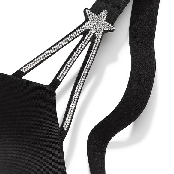 Victoria’s Secret 34C Black Very Sexy Starstruck Push Up Bra - Picture 2 of 5